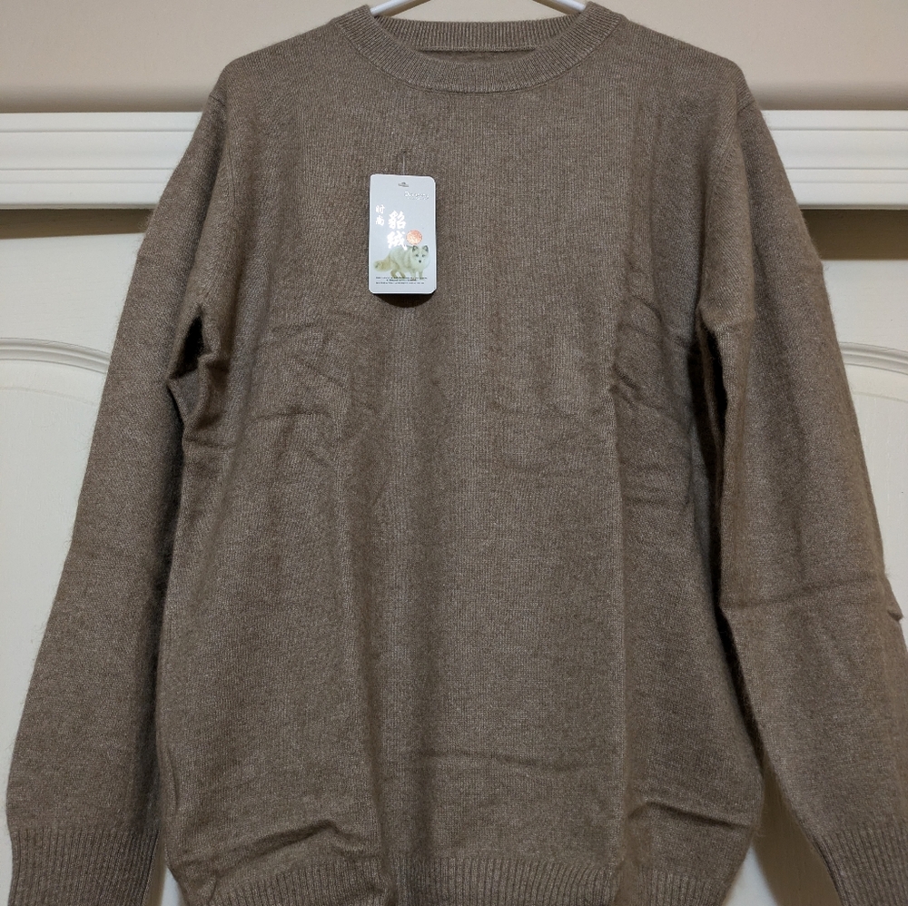 XL Real Mink Velvet Sweater O'Neck